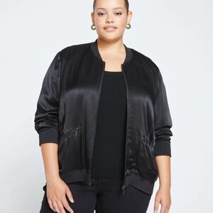 Universal Standard Satin Bomber Jacket, 4X